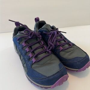 Purple/blue Merrell hiking shoes